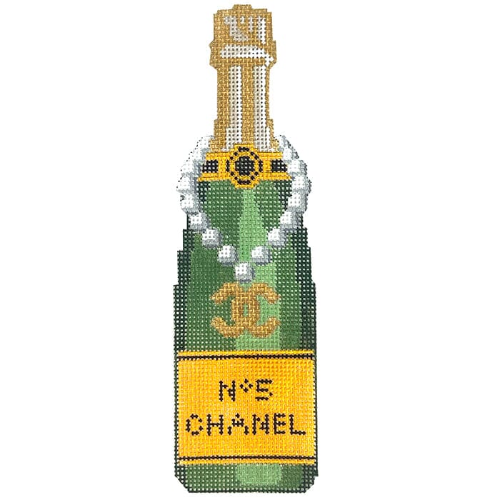 Champagne Bottle - CC No. 5 Painted Canvas C'ate La Vie