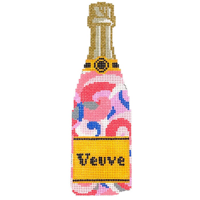 Champagne Bottle Pucci Painted Canvas C'ate La Vie - 1