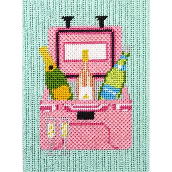 Champagne Cooler Canvas with Stitch Guide Printed Canvas Needlepoint To Go - 1