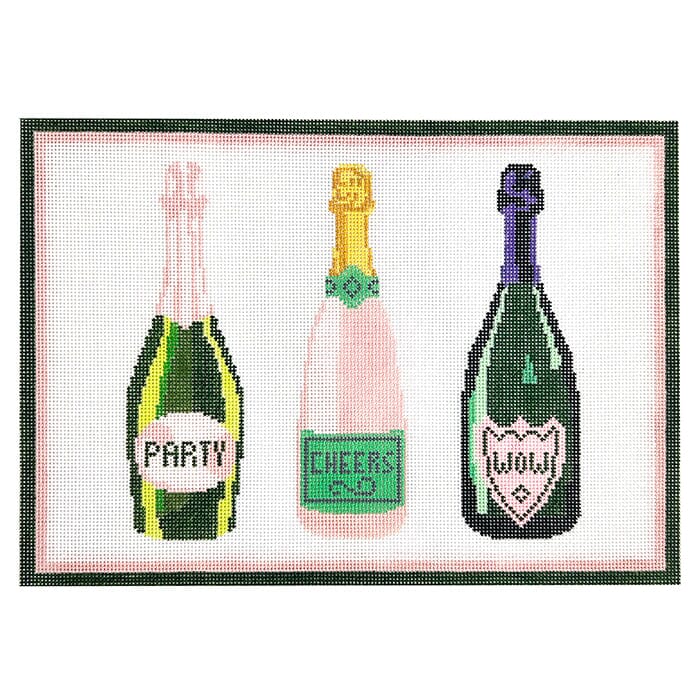 Champagne Trio Painted Canvas Initial K Studio