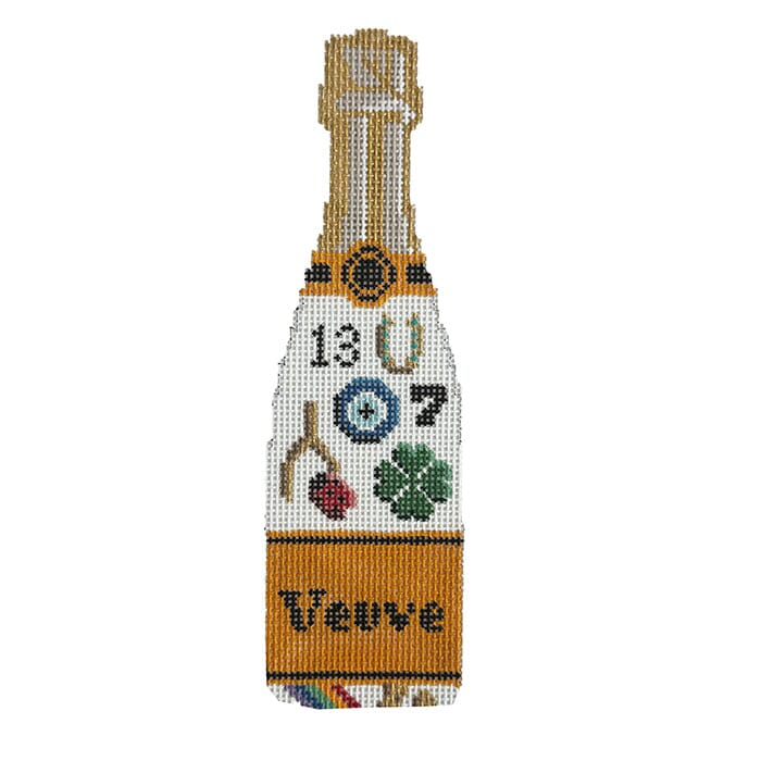 Champgne Bottle Lucky Charms Painted Canvas C'ate La Vie - 1
