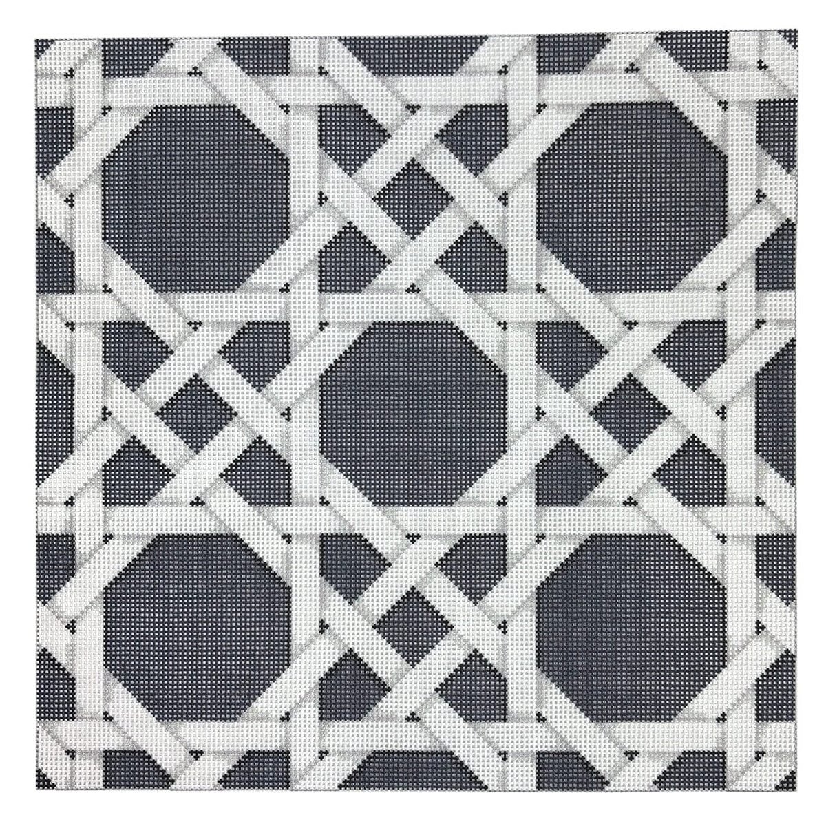 Charcoal Caning 12" x 12" Printed Canvas Two Sisters Needlepoint - 1