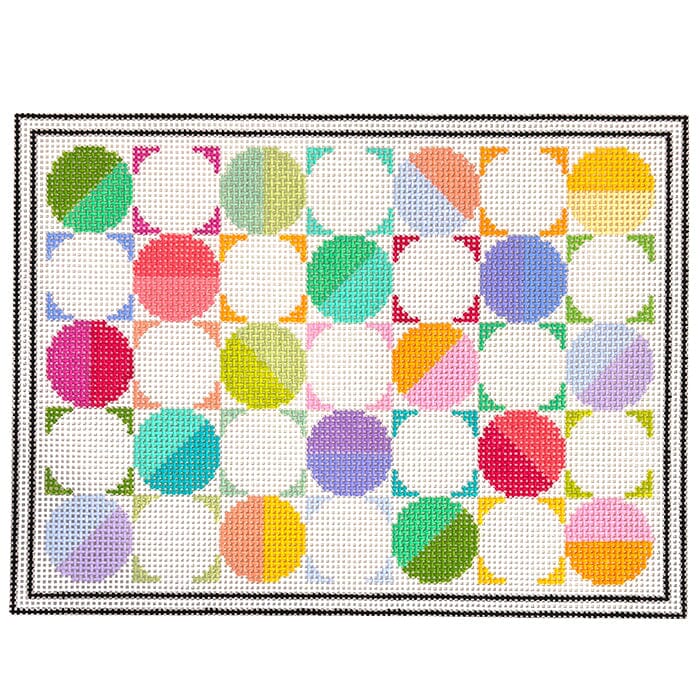 Checkerboard Clutch Painted Canvas Elizabeth Crane Swartz Designs - 1