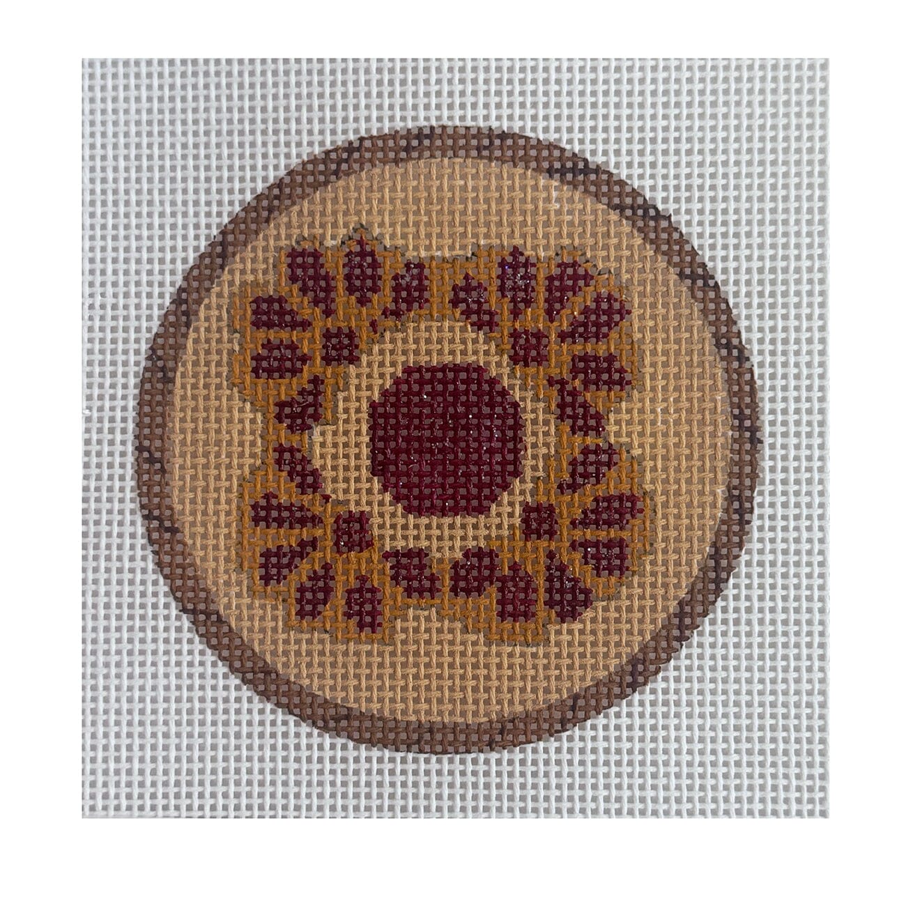 Cherry Pie 3" Round Painted Canvas The Meredith Collection - 1