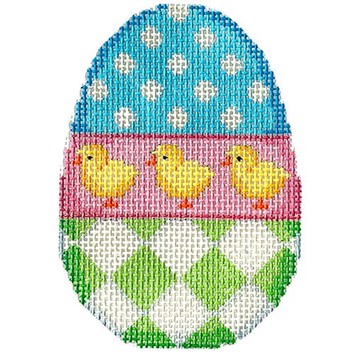 Chicks/Hop Stripe Egg Painted Canvas Associated Talents - 1