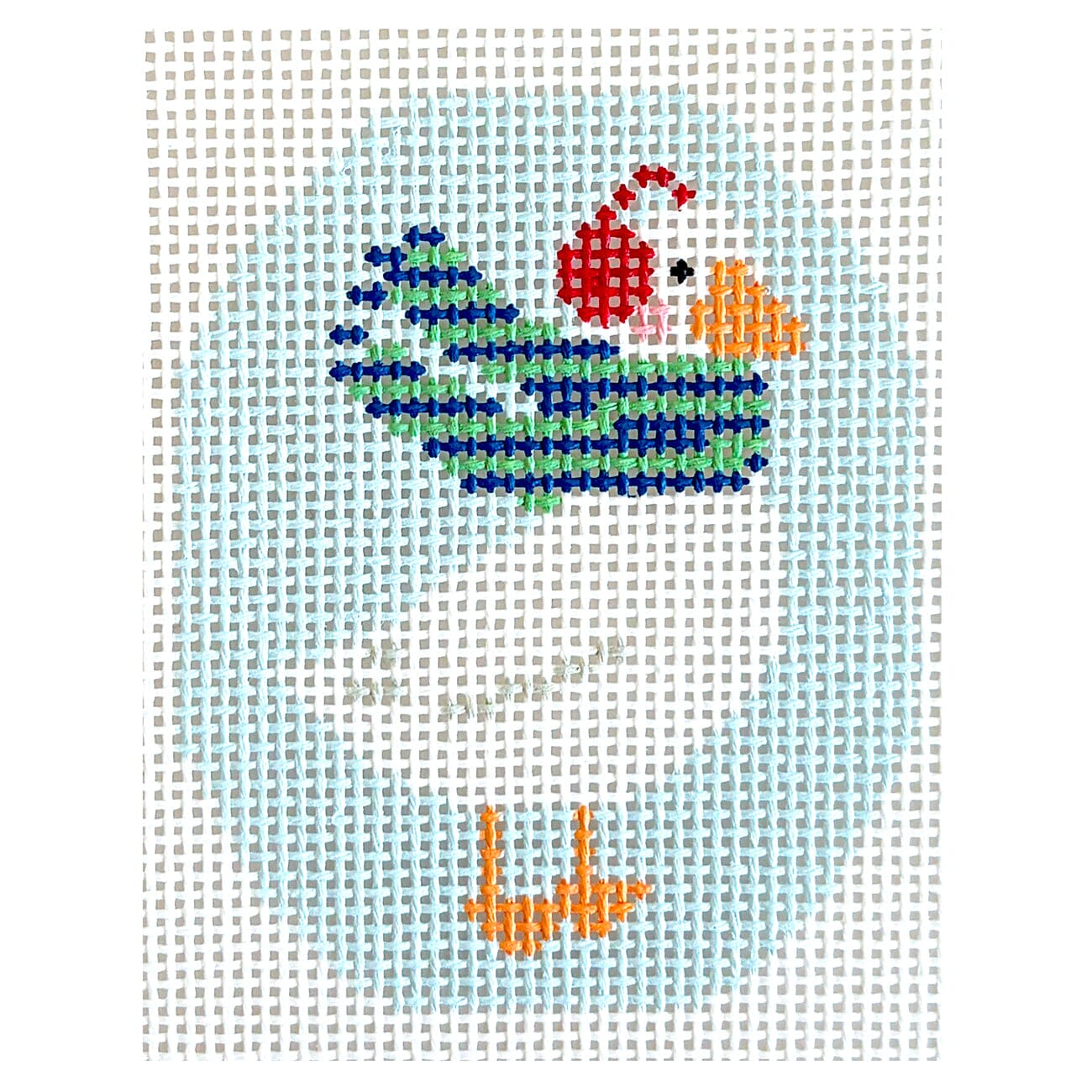 Chilly Goose Oval Printed Canvas SLS Needlepoint