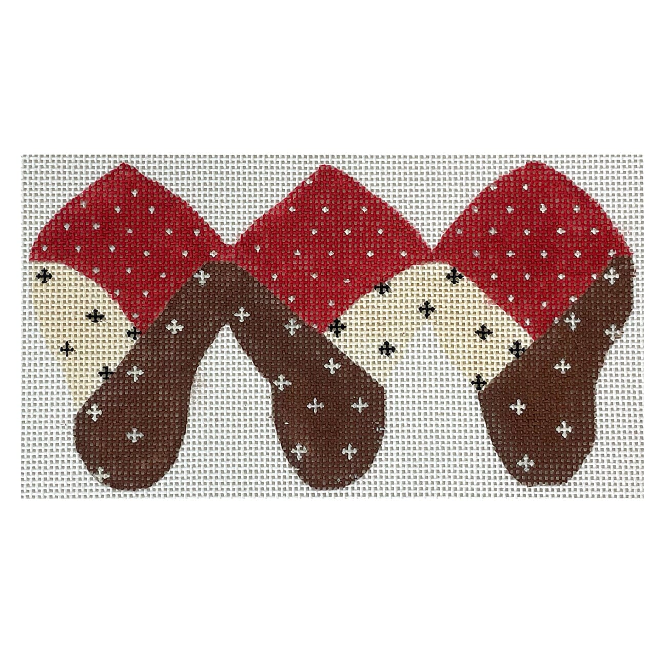 Chocolate / White Half Strawberry 3D Painted Canvas The Meredith Collection - 1