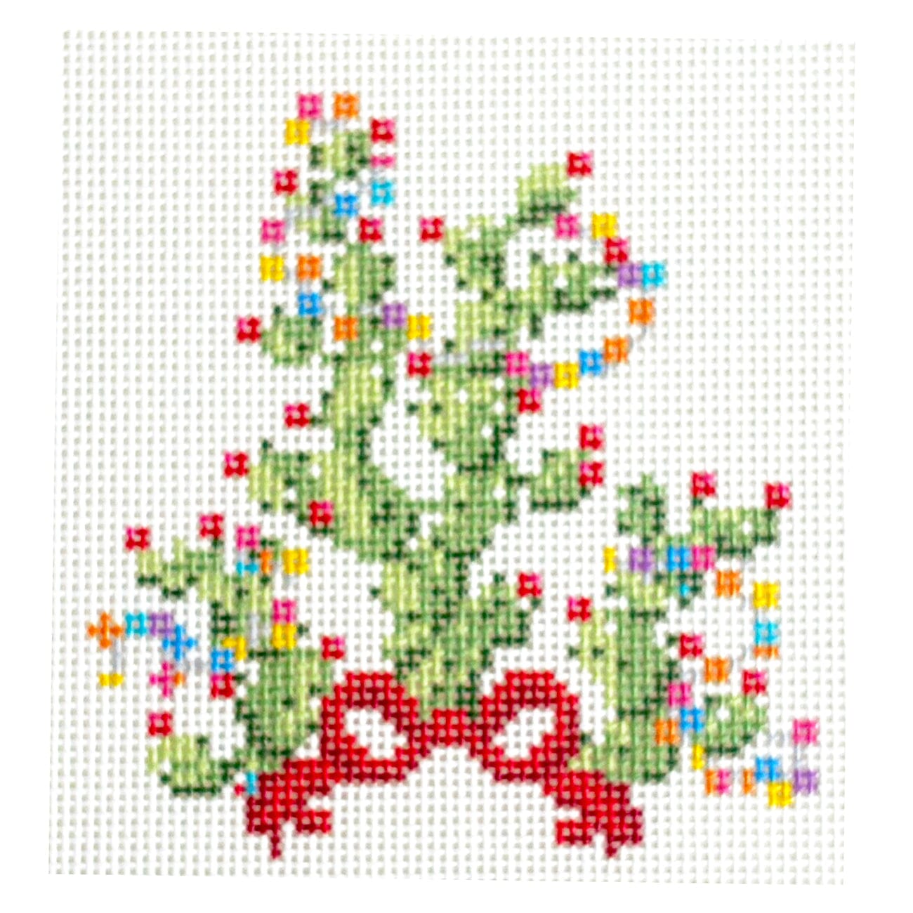 Christmas Cactus Painted Canvas Wipstitch Needleworks - 1