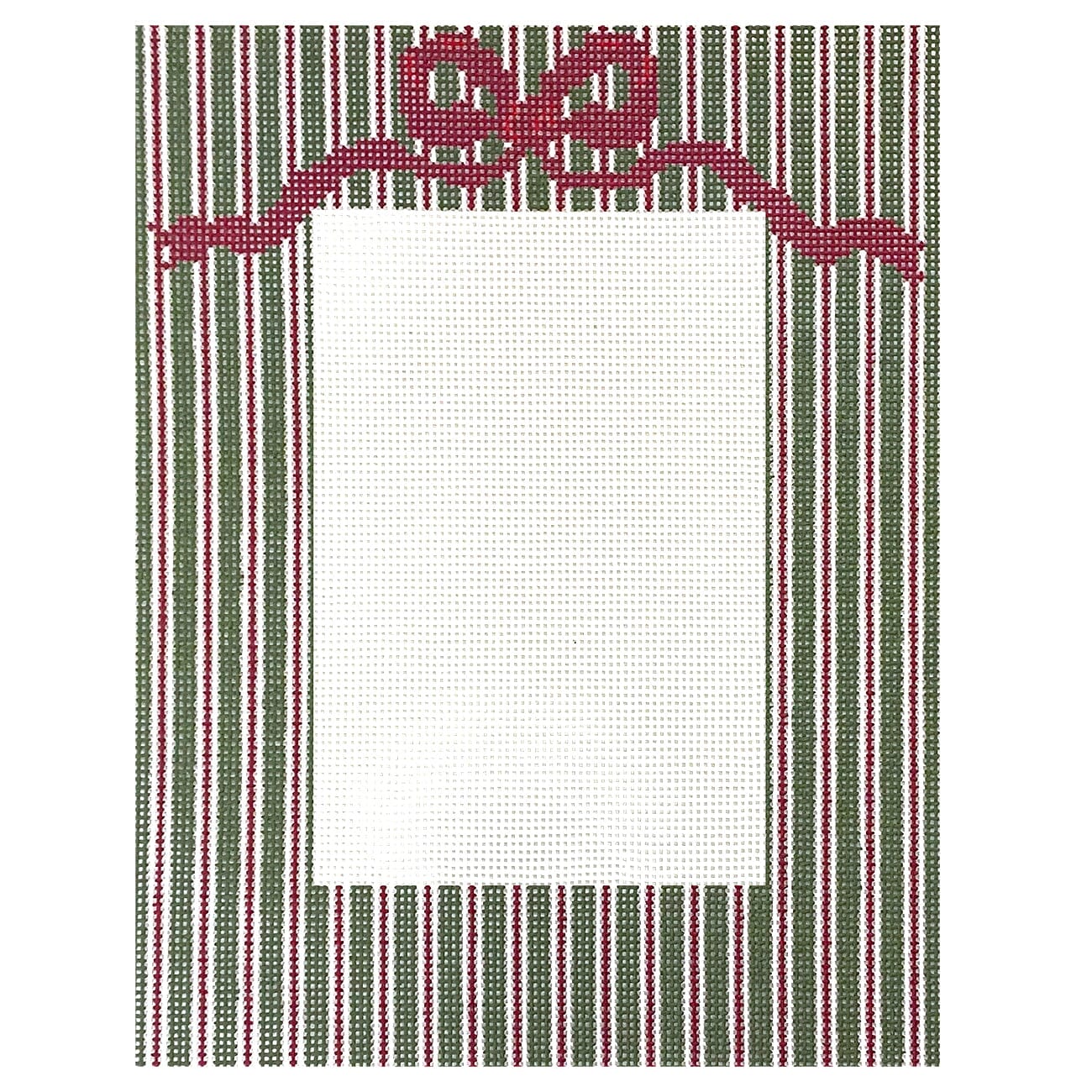 Christmas Frame w/Bow Painted Canvas Maura Nolan Designs - 1