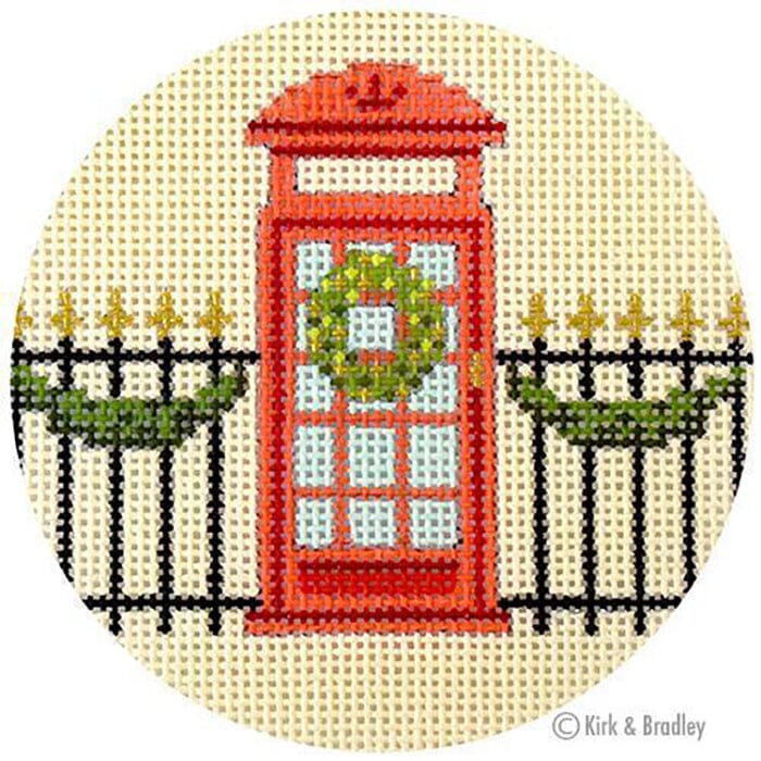 Christmas in London Phone Booth Printed Canvas Kirk & Bradley - 1