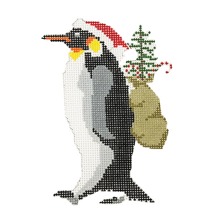Christmas Penguin Delivery Painted Canvas PIP & Roo - 1
