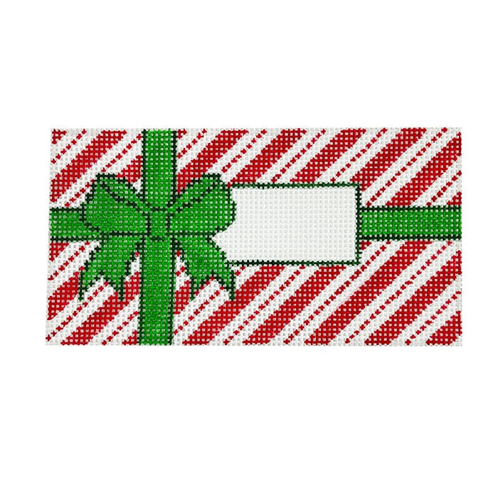 Christmas Present Stripe Box Painted Canvas Rachel Donley - 1