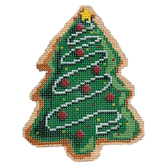 Christmas Tree Cookie Painted Canvas Laura Love Designs - 1