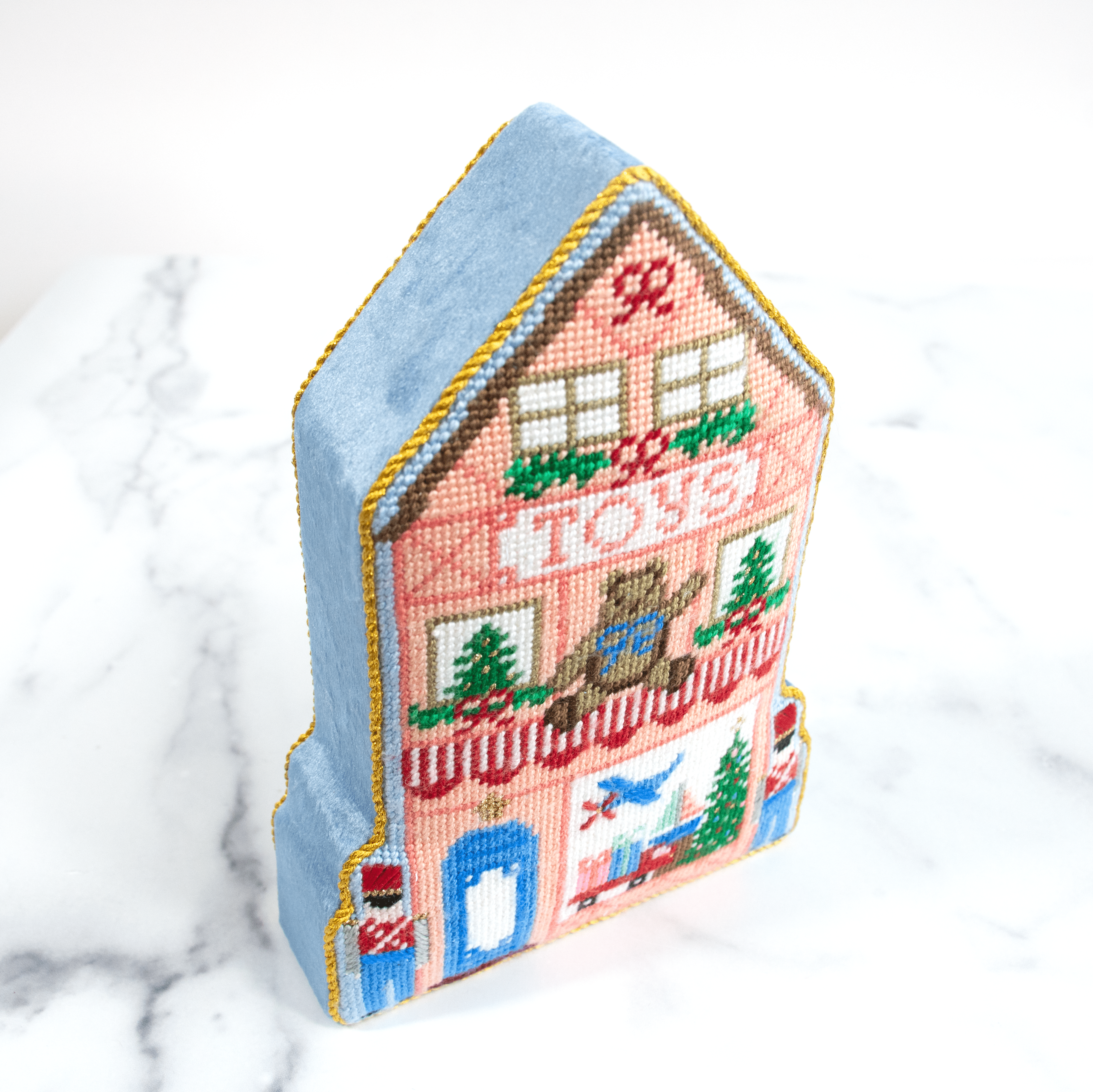 Christmas Village Toy Shop Painted Canvas Le Point Studio - 2