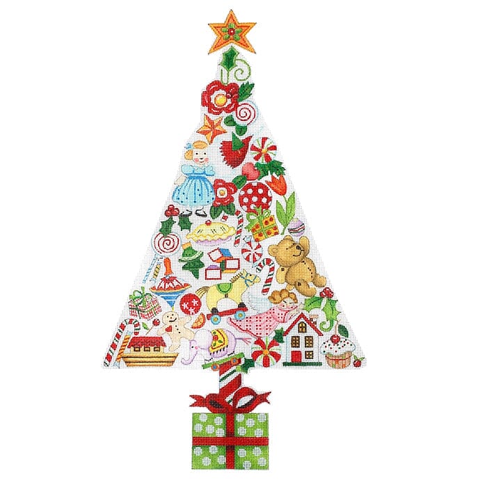 Christmas:Great Things Tree Painted Canvas Painted Pony Designs