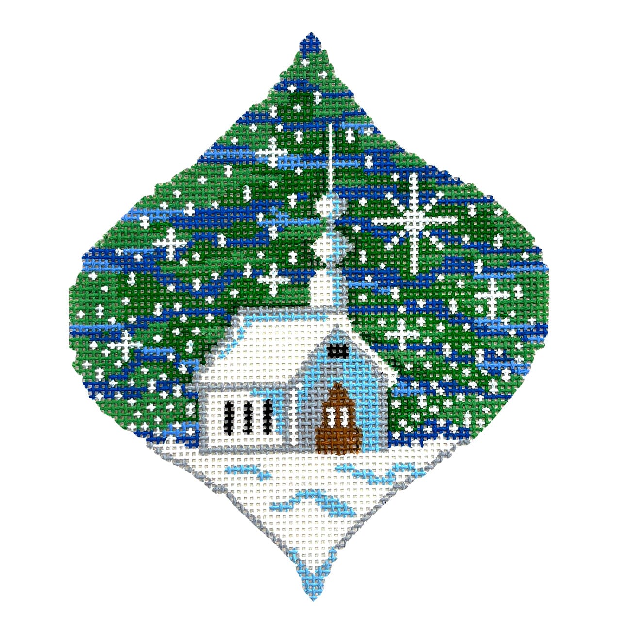 Church Ornament Bauble Painted Canvas Blueberry Point Canvas - 1
