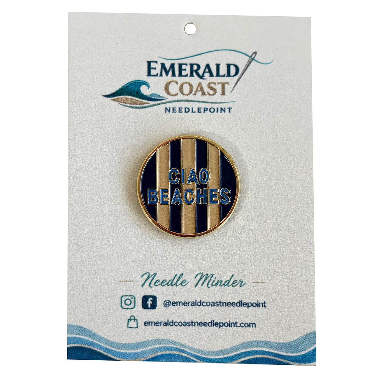 Ciao Beaches Needle Minder Accessories Emerald Coast Needlepoint - 1