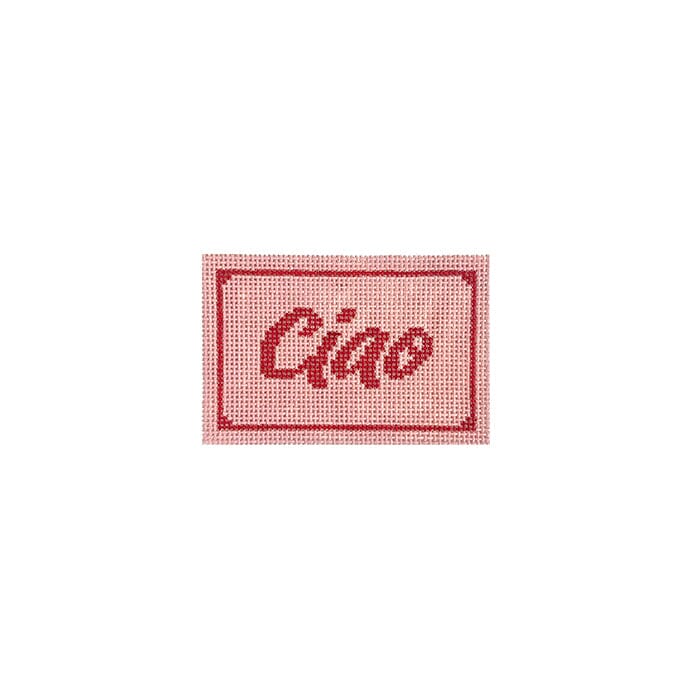 Ciao Pink Passport Insert Painted Canvas Initial K Studio - 1