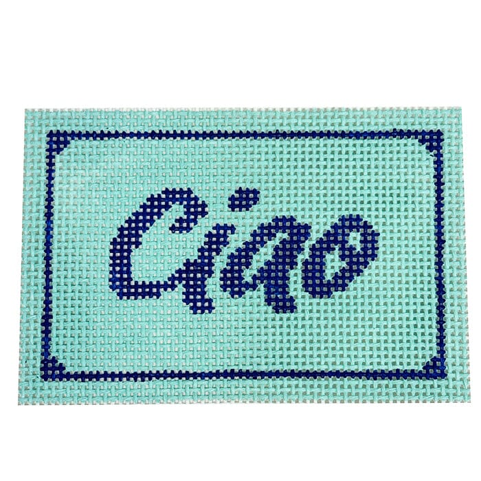 Ciao Sea Green Passport Insert Painted Canvas Initial K Studio - 1