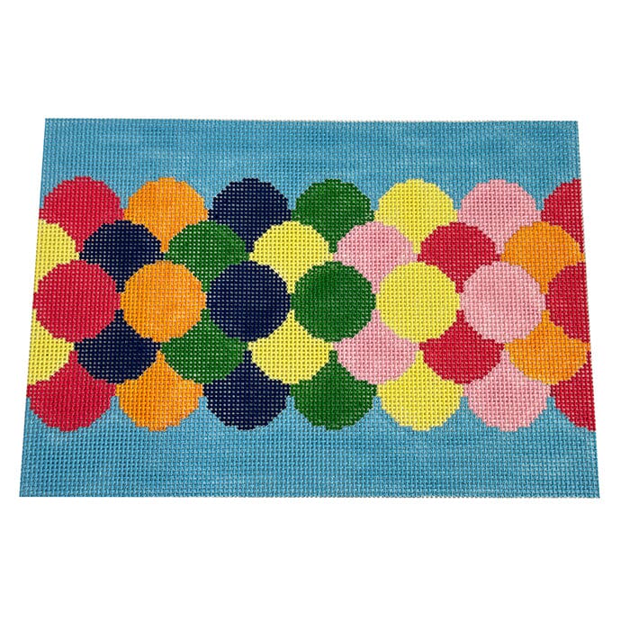 Clamshell Clutch Spring Painted Canvas The Gingham Stitchery - 1