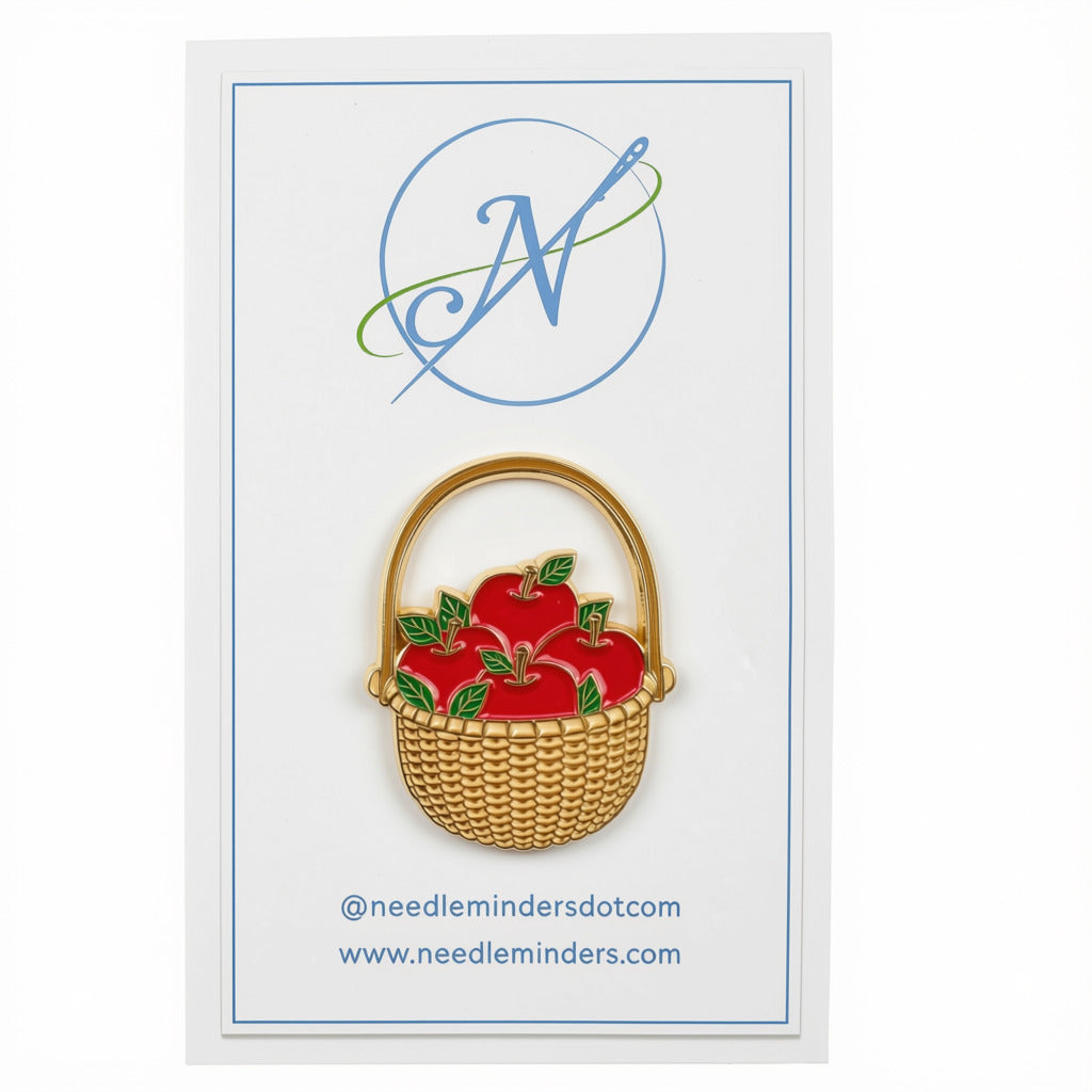 Classic Basket, Fall Apples Needle Minder - 2
