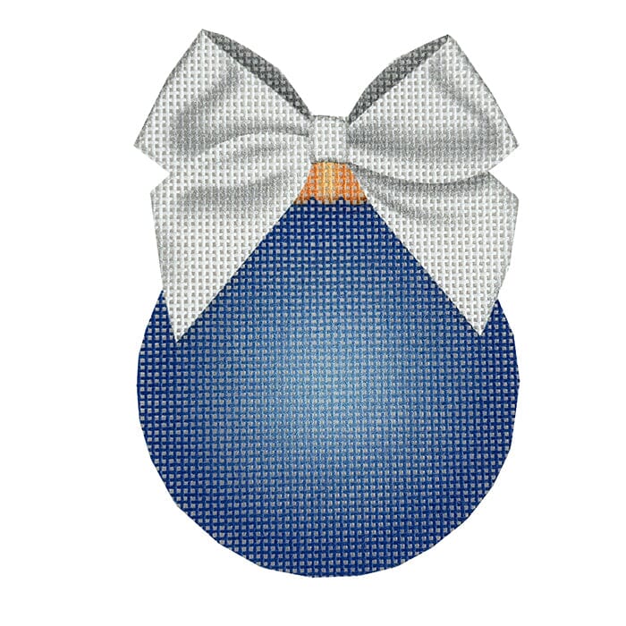 Classic Glass Ornament Cobalt Blue Printed Canvas Pepperberry Designs - 1