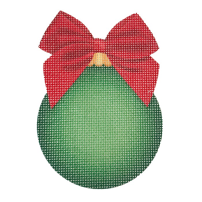 Classic Glass Ornament Green Printed Canvas Pepperberry Designs - 1