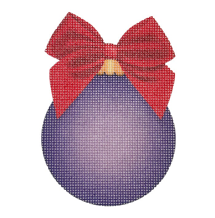 Classic Glass Ornament Purple Printed Canvas Pepperberry Designs - 1