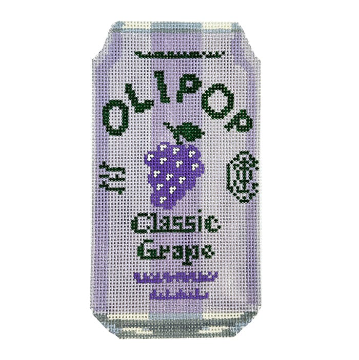 Classic Grape Soda Pop Painted Canvas Wipstitch Needleworks