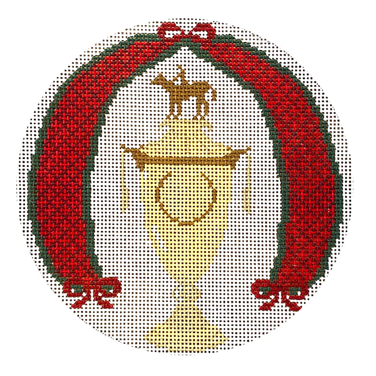 Classic Kentucky Derby Ornament Painted Canvas The Gingham Stitchery - 1