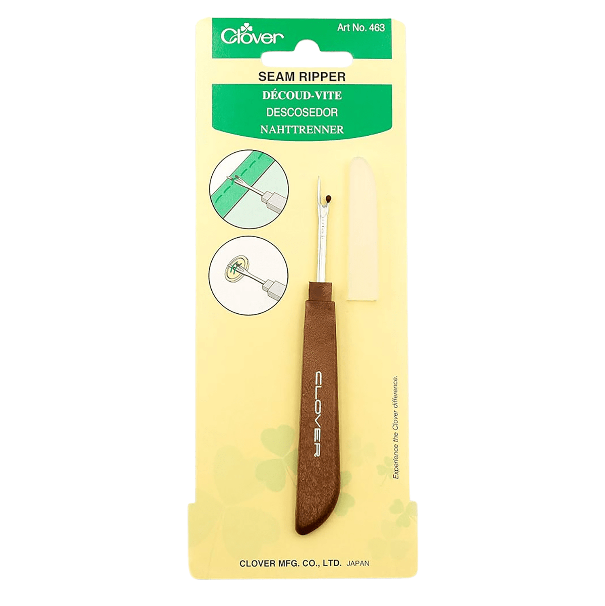 Clover Seam Ripper Brown Handle Accessories Fleur de Paris - 1