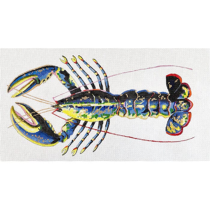 Colorful Blue Lobster Painted Canvas Colors of Praise