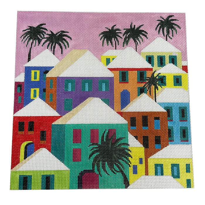 Colorful Buildings Painted Canvas Colors of Praise - 1