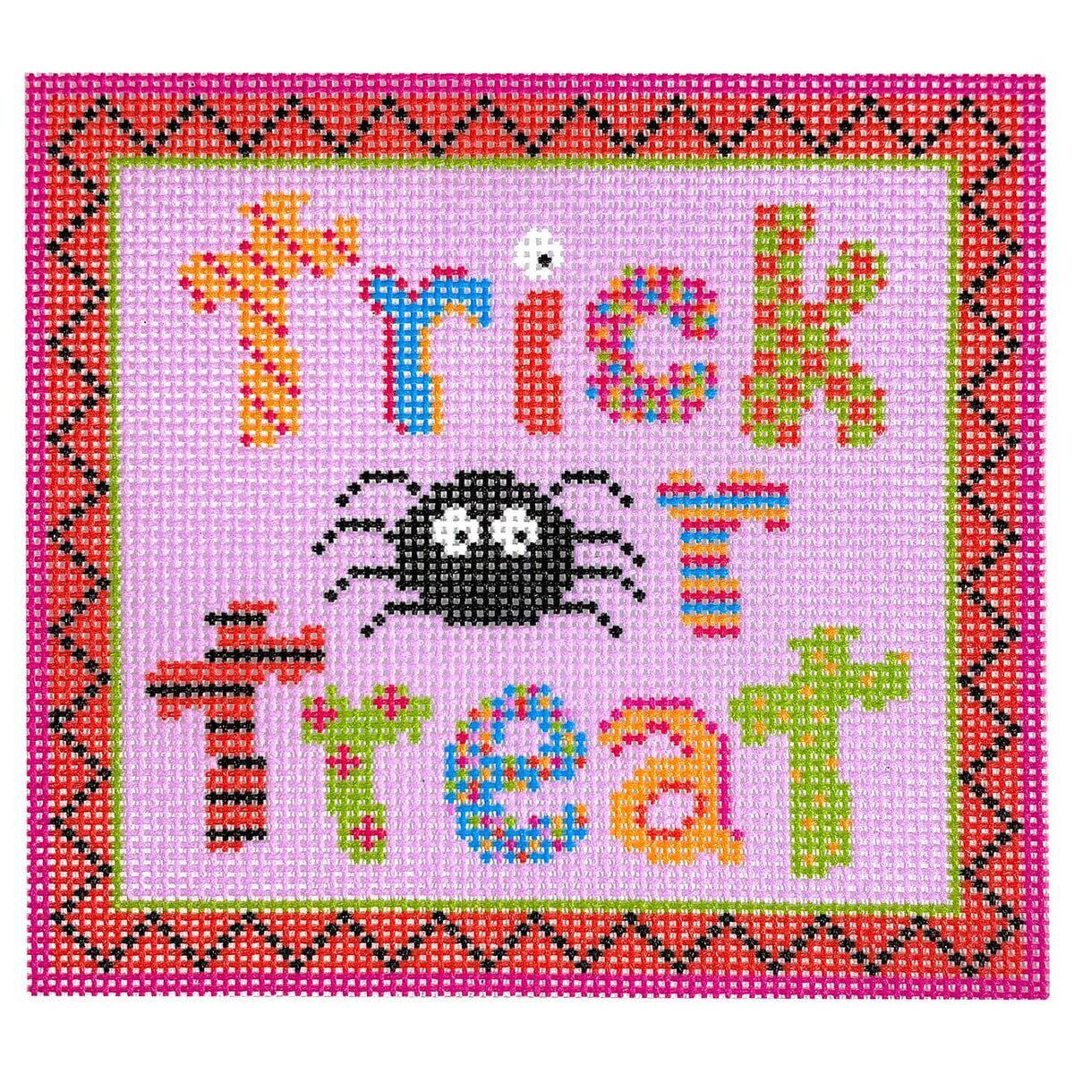 Colorful Trick or Treat Sign Printed Canvas Nash & Daughters - 1