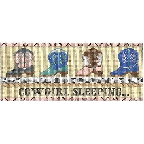 Cowgirl Sleeping Painted Canvas Funda Scully - 1