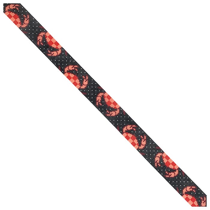 Crab Belt/Red Printed Canvas Two Sisters Needlepoint - 1