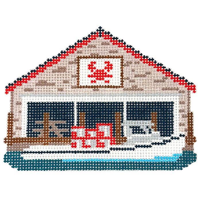 Crab Shack Ornament Painted Canvas Morgan Julia Designs - 1