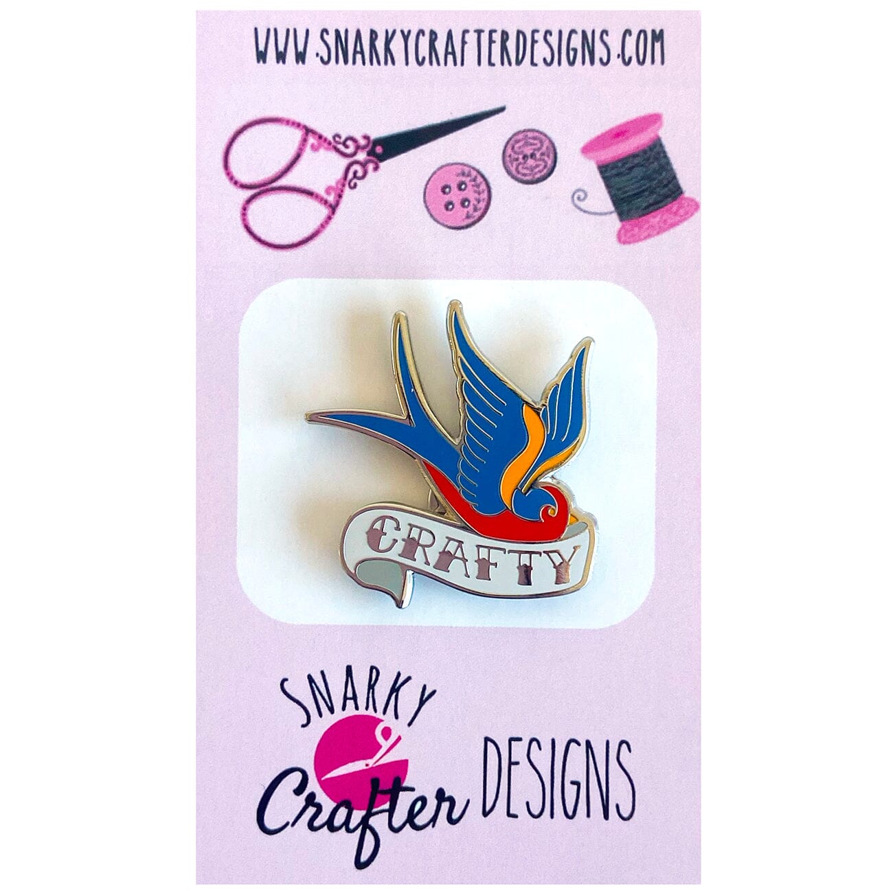 Crafty Swallow Needleminder Accessories Snarky Crafter Designs