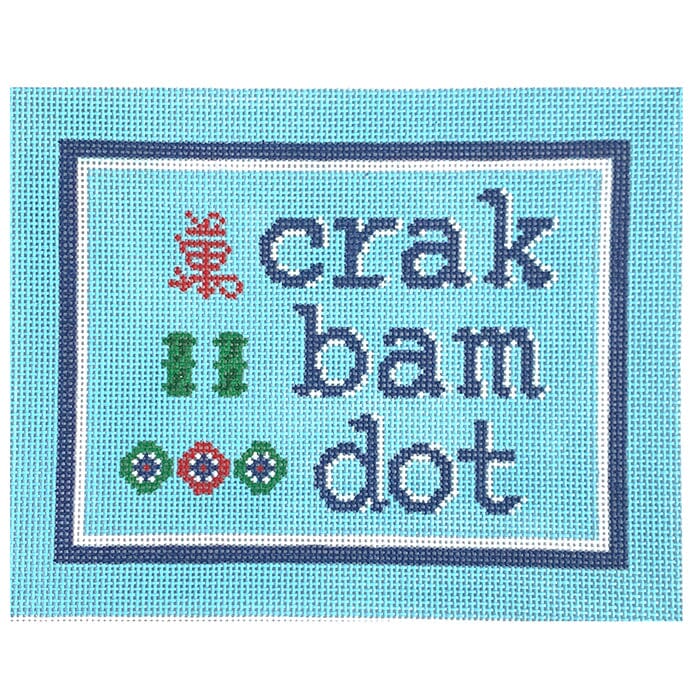 Crak Bam Dot Pouch Painted Canvas KCN Designers
