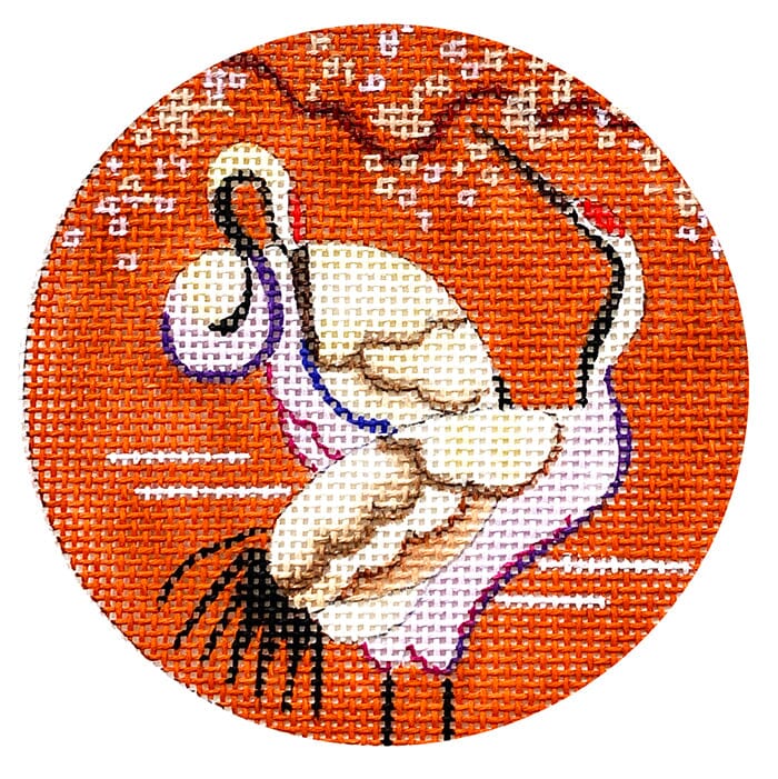 Cranes Circle Pendant Painted Canvas Colors of Praise - 1