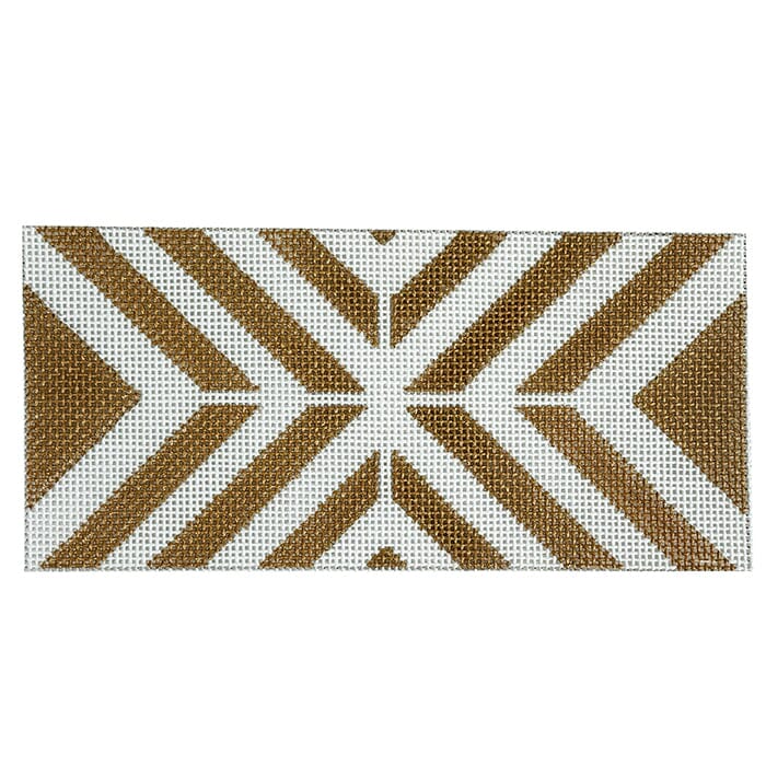 Cream & Gold Geometric Clutch Insert Painted Canvas Colors of Praise - 1