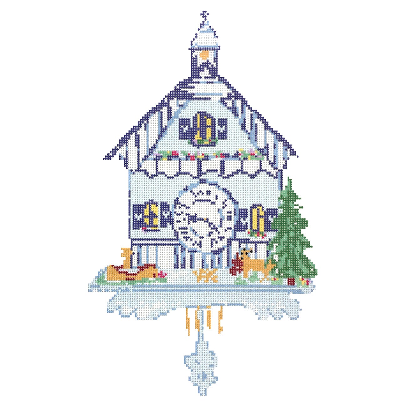 Cuckoo Clock, Large Painted Canvas KCN Designers - 1