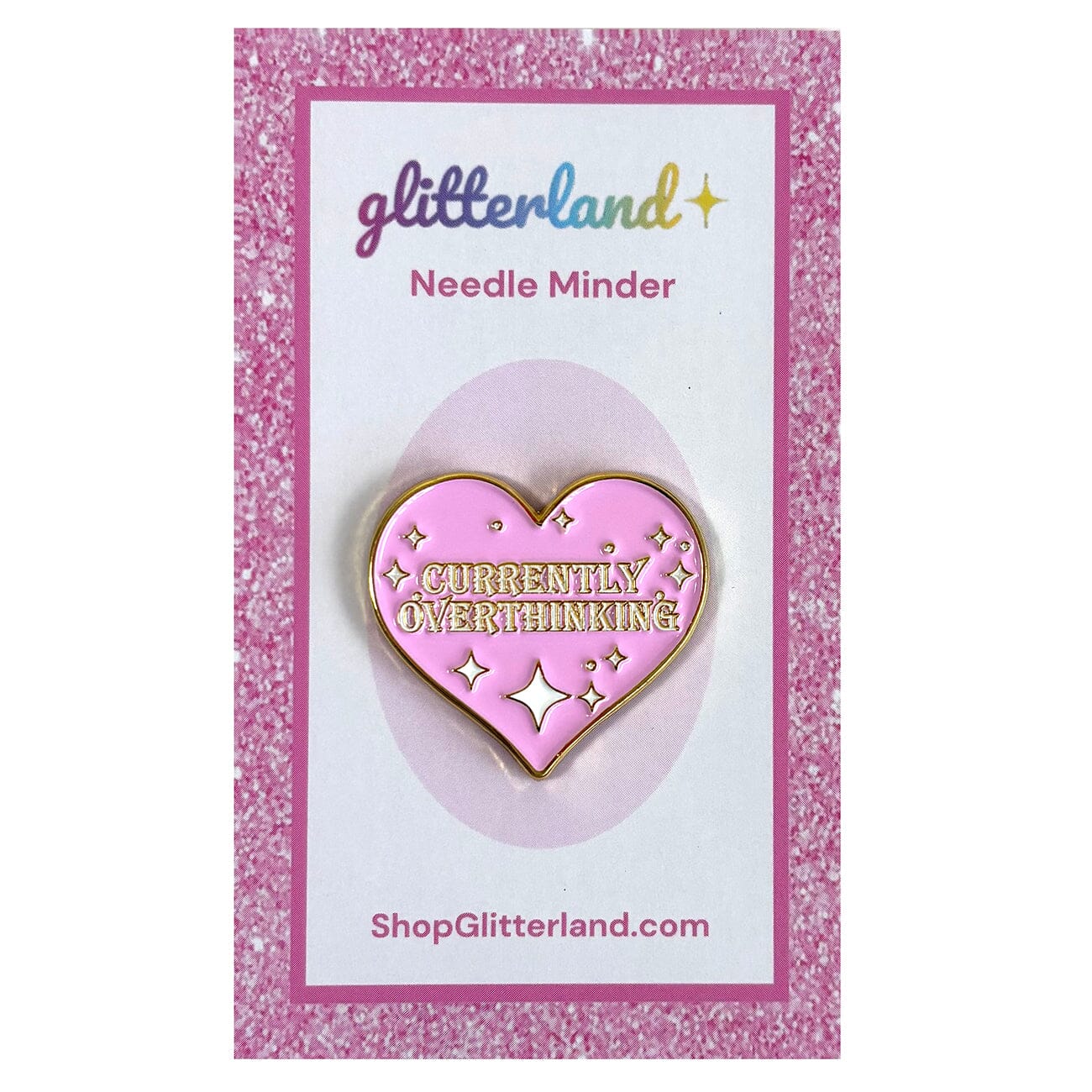 Currently Overthinking Heart Needle Minder Accessories Glitterland - 1