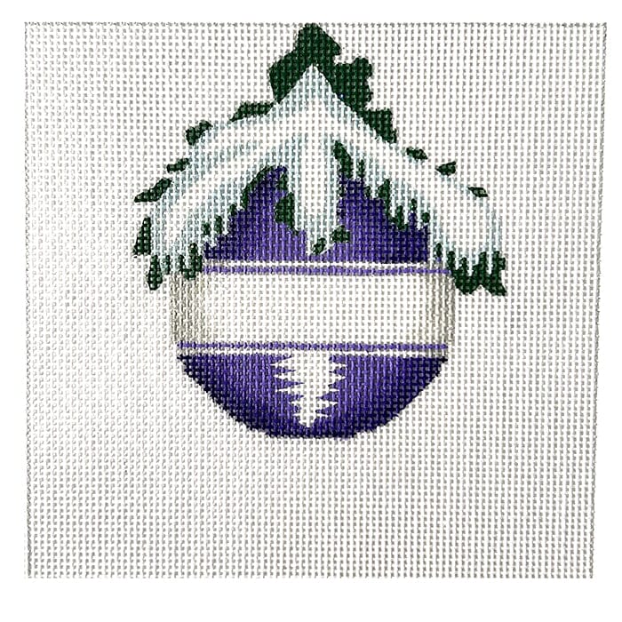 Custom Ball Ornament Purple Painted Canvas Associated Talents - 1