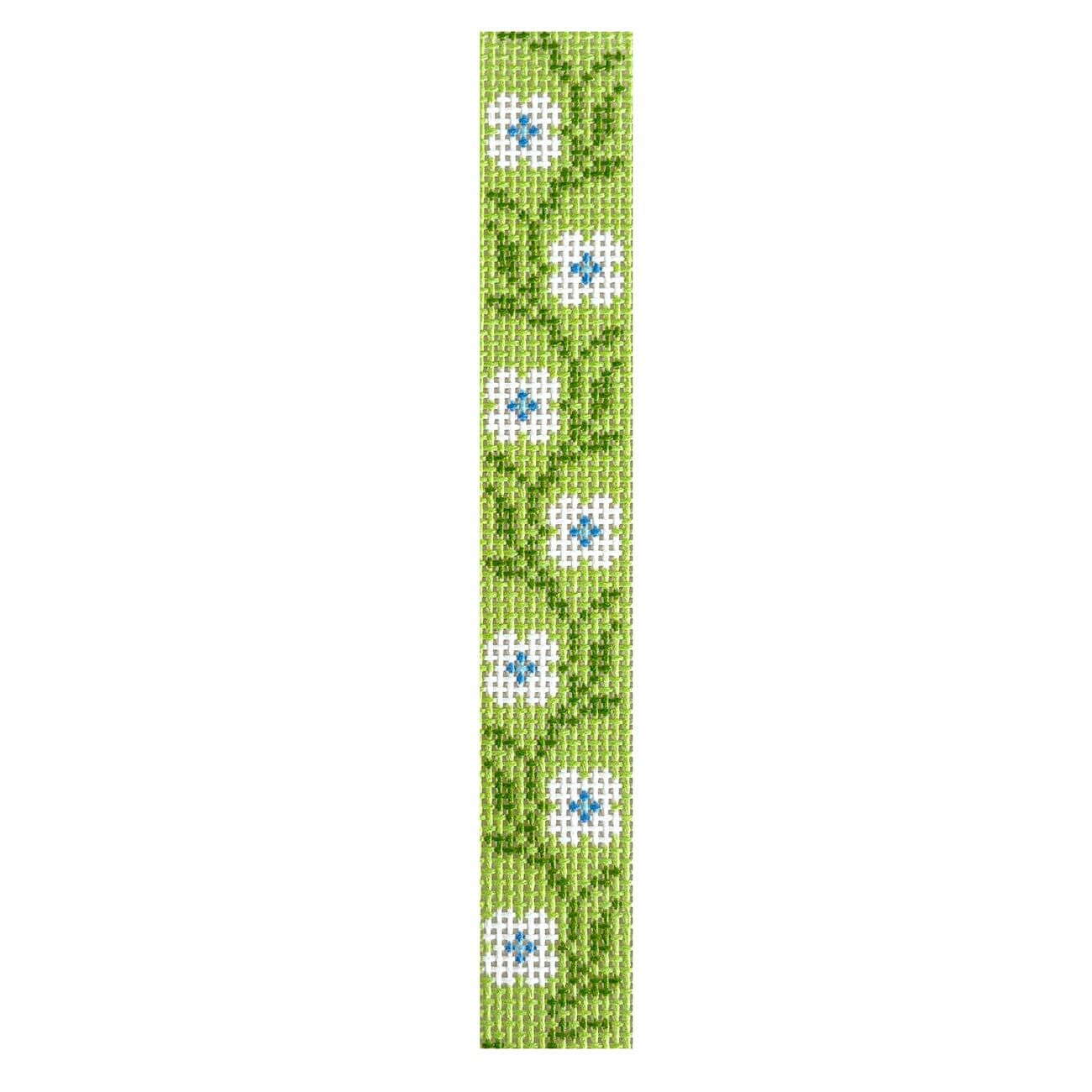 Daisy Chain Fob Blue Painted Canvas Maura Nolan Designs - 1