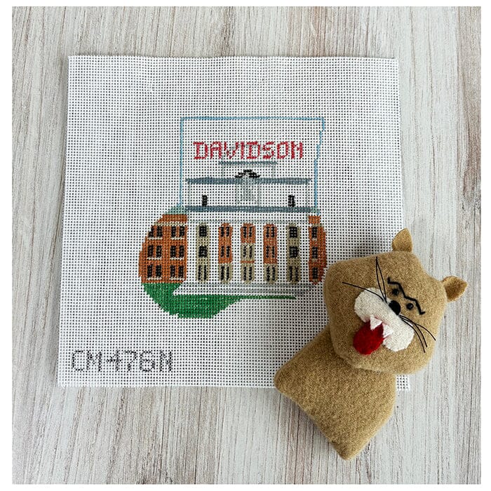 Davidson Mini Sock with Wildcat Insert Painted Canvas Kathy Schenkel Designs