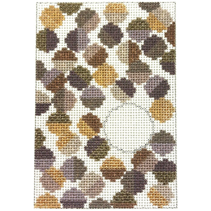 Deirdre Sampler Passport Insert Taupe & Gold Painted Canvas Elizabeth Crane Swartz Designs - 1