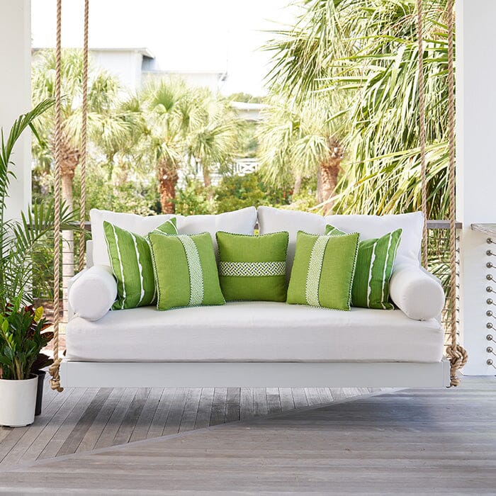 Diagonal Key Band Green Printed Canvas Two Sisters Needlepoint