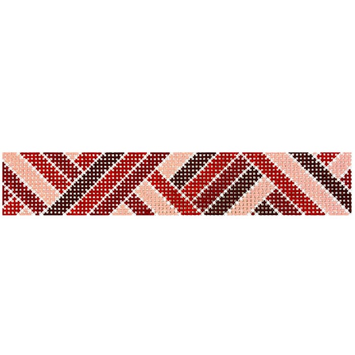 Diagonals Keychain Warm Neutral Painted Canvas Coco Frank Studio - 1
