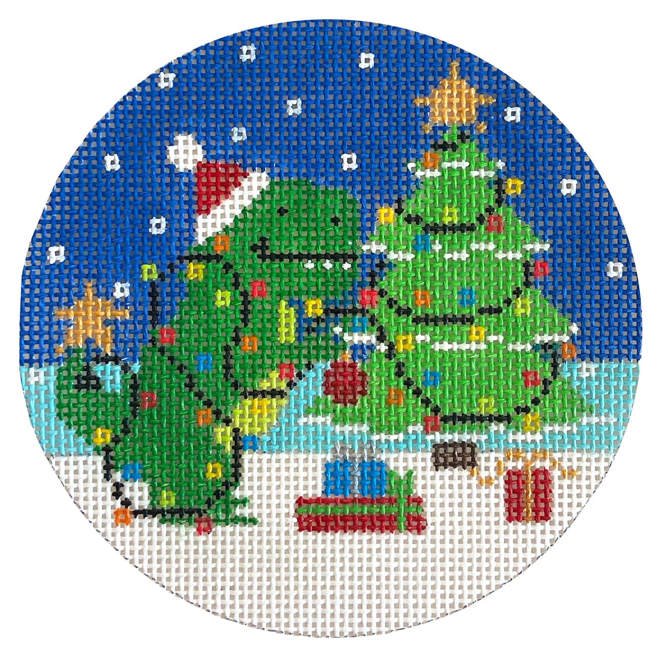 Dino Decor Round Painted Canvas The Meredith Collection - 1